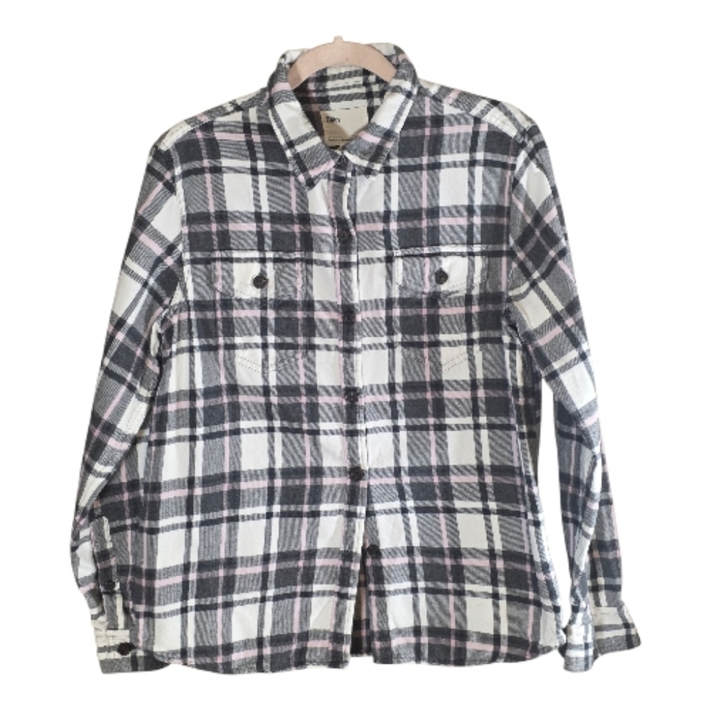 Tilley 100% Cotton  Plaid Flannel Top